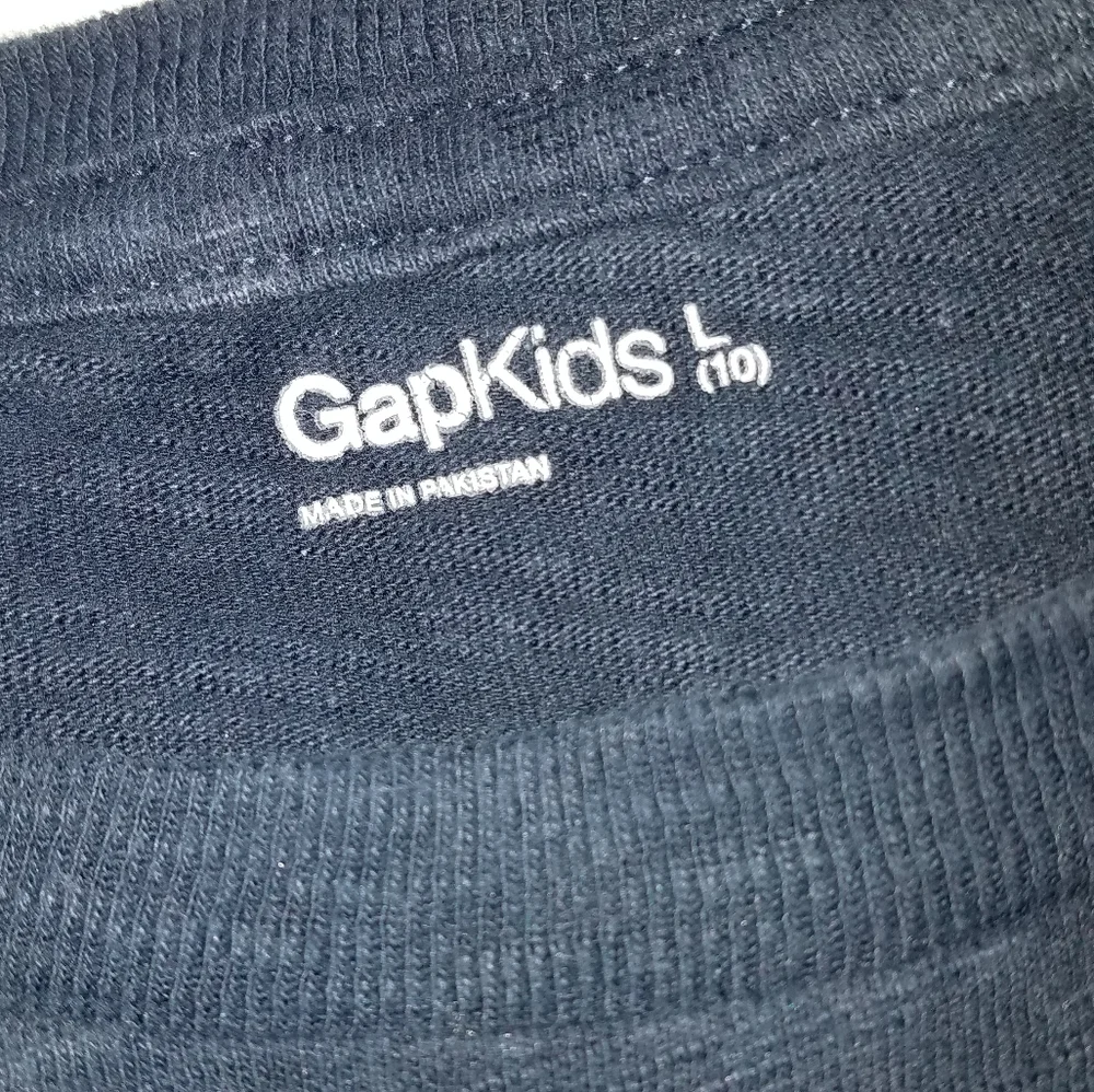🤑5/$25 GAP KIDS Navy Blue Long Sleeve Baseball Graphic Tee